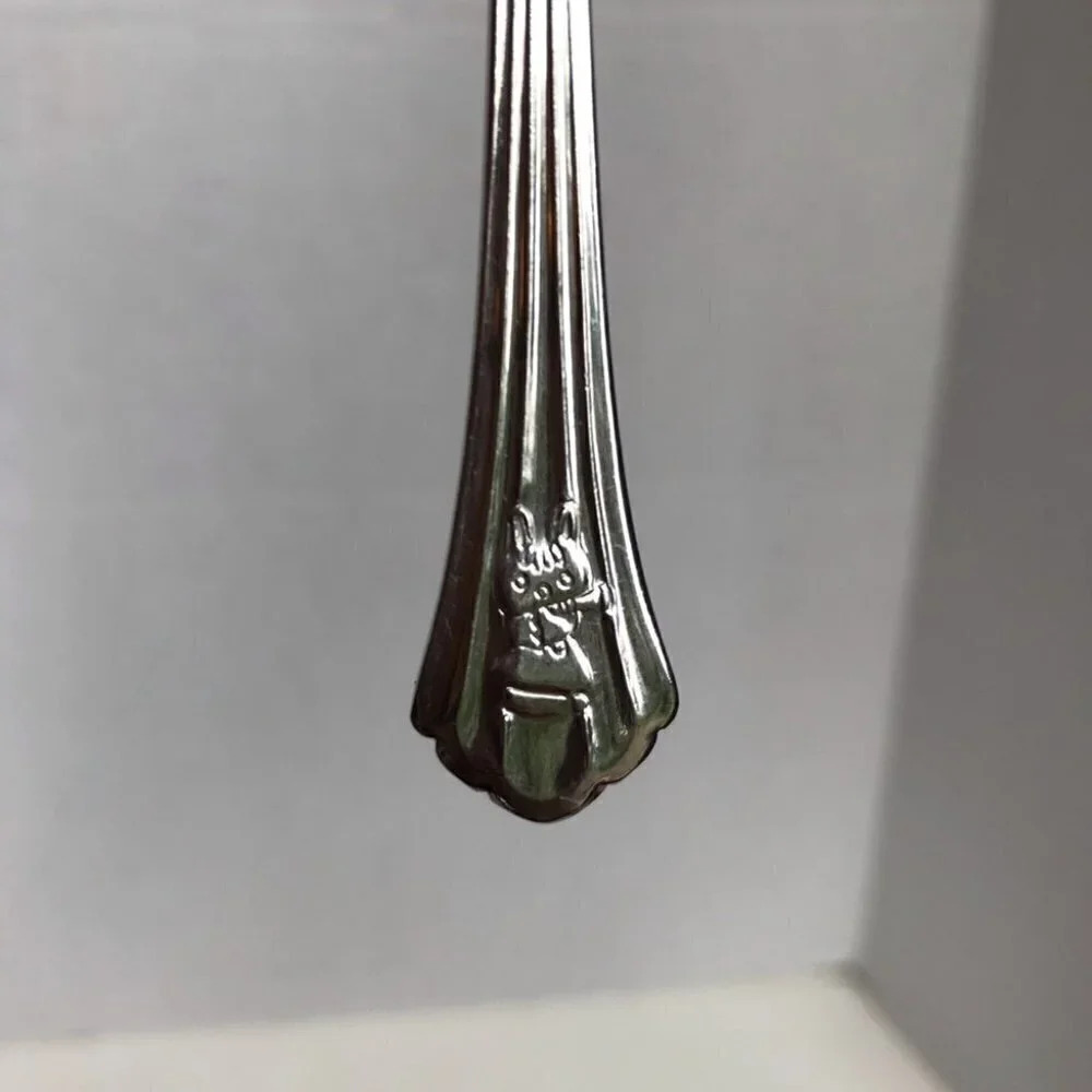 Vintage Bunny Rabbit Kids Spoon Korea Stainless - Picture 2 of 6